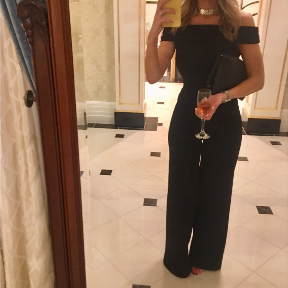 Black Off Shoulder Jumpsuit